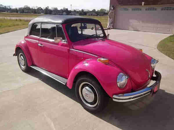 1971 Hot Pink Super Beetle Convertible For Sale @ Oldbug.com